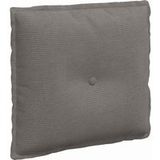 Coussin de dos gris clair 50 x 45 cm tissu en velours côtelé