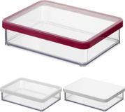 Rotho Premium Can LOFT 20x15x5 cm Transparant / Rood 1000 ml
