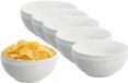 Vessia Bols à snacks - blanc - 12x pièces - D15 cm - céramique