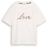 Tom Tailor T-shirt en Coton Taille L Whisper White