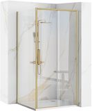 Rea Rapid Slide - Hoekdouchecabine - Geborsteld Goud - 130x90 Rechthoek