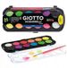 Giotto Acquerelli Fluo aquarelverfset - 12 Levendige kleuren