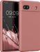 kwmobile telefoonhoesje geschikt voor Google Pixel 6a - Hoesje met siliconen coating - Smartphone case in winter roze