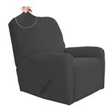 Easy-Going Stretch Sofahoes voor fauteuil, 4-delig, meubelbeschermer, zacht met elastische onderkant, spandex jacquard (Ligstoel, Donkergrijs)