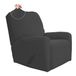 Easy-Going Stretch Sofahoes voor fauteuil, 4-delig, meubelbeschermer, zacht met elastische onderkant, spandex jacquard (Ligstoel, Donkergrijs)