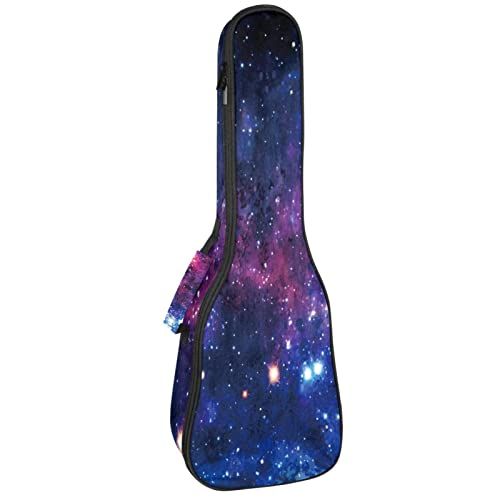 Mersov Tenor Ukulele Gigbag Waterdichte Ukelele Hoes Gewatteerde Rugzak, Geweldig voor Sopraan Concert (21/23/24") Galaxy Stars Universe Secret Night