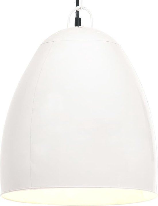 vidaXL Hanglamp industrieel rond 25 W E27 42 cm wit