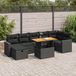 Maison Exclusive - Ensemble de meubles de jardin 5 pièces avec canapé et coussins, noir, en polyrotin et bois d'acacia