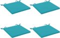vidaXL - 4-Piece - Zitkussens - SOEST - 4 - st - 100% - Polyester - Turquoise