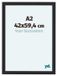 yd. Fotolijst A2 42x59,4 cm Zwart Houtnerf MDF Como