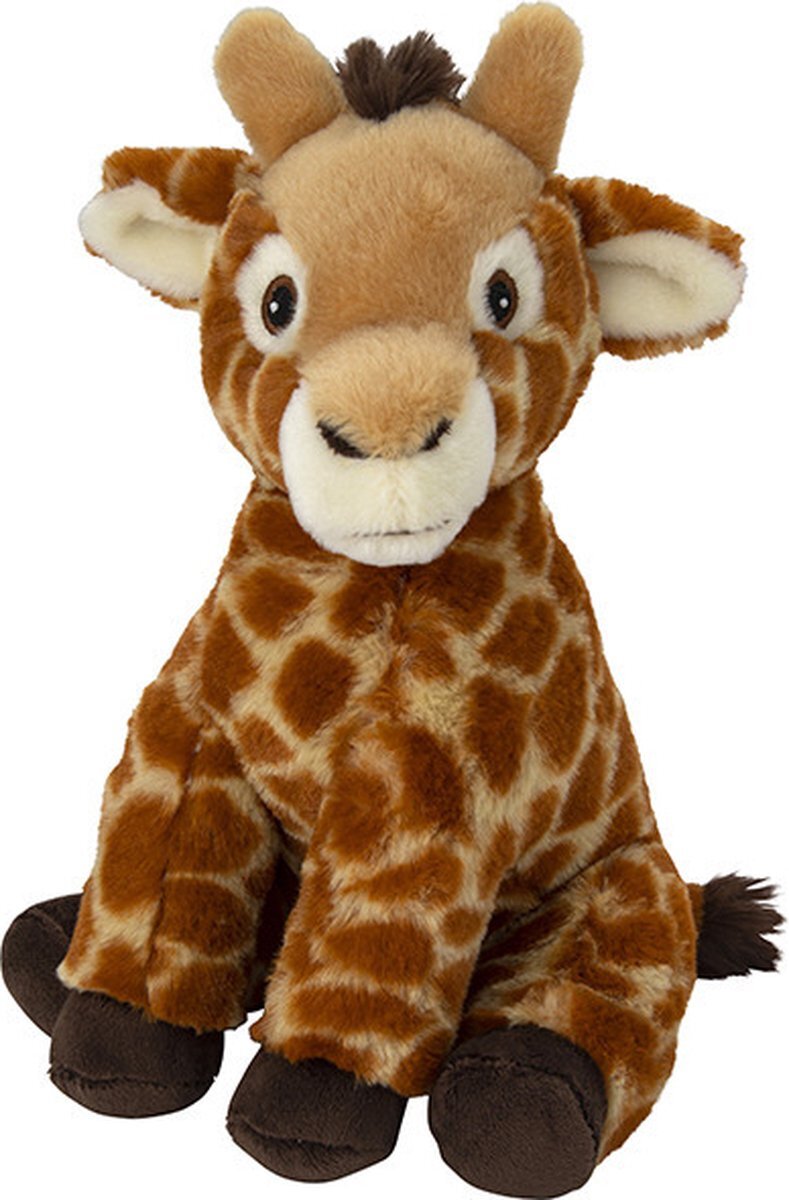 Nature Planet Pluche knuffel giraffe van 28 cm - Speelgoed knuffeldieren