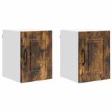 vidaXL Wandkast PORTO 2 stuks Gerookt Eiken Bewerkt Hout
