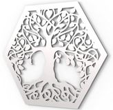 Unyqoos® Décoration murale en métal, design arbre, noir, 37 x 32 cm