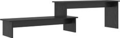 vidaXL TV-meubelset Zwart Eiken Bewerkt Hout 180,5 x 30 x 43 cm