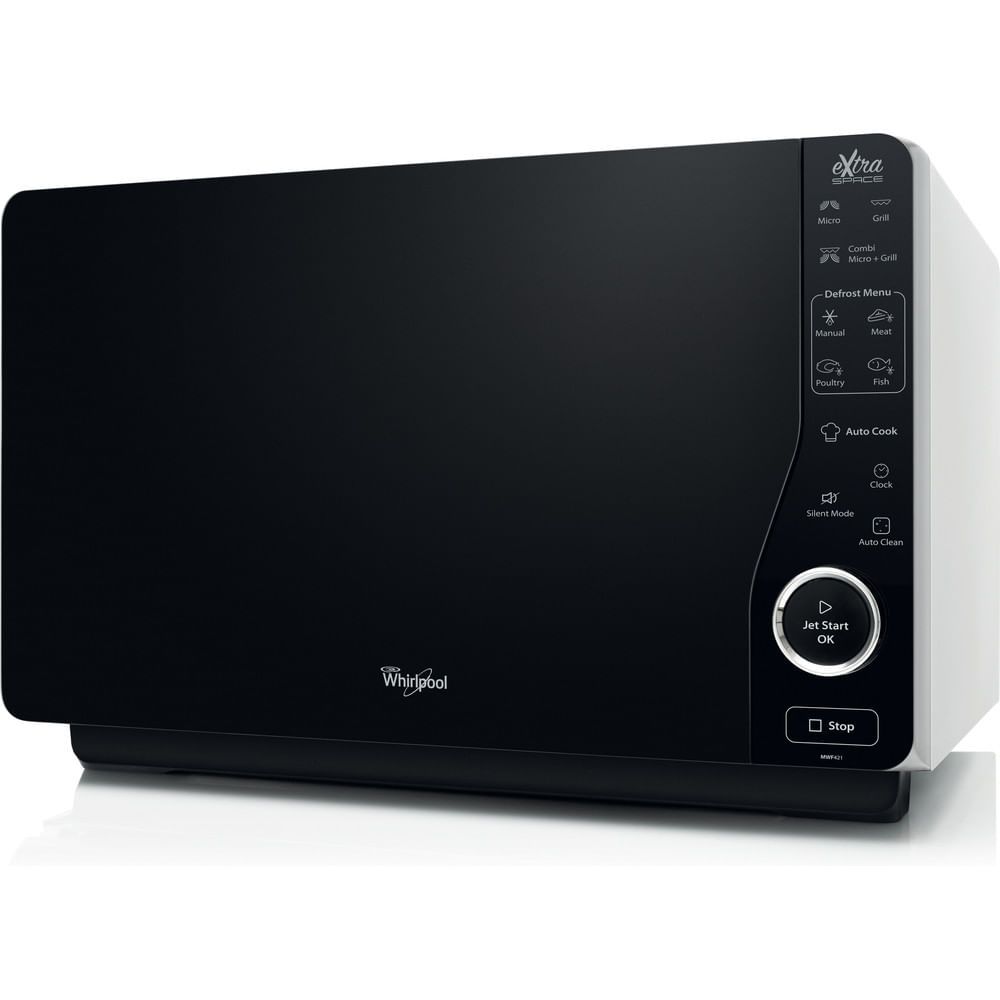 Whirlpool MWF 421 SL Aanrecht Combinatiemagnetron 25 l 800 W Zwart, Zilver