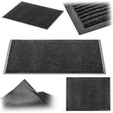 KADAX Antislip vuilvangmat, deurmat voor binnen en buiten, deurmat voor huisdeuren en entrees (antraciet, 90x150 cm)