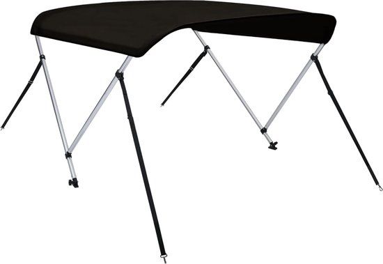 vidaXL Biminitop - 2-boogs - 180x150x110 cm - Zwart