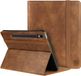 Rosso Element Book Case Hoes Geschikt voor Samsung Galaxy Tab S9 | Volledige bescherming | Elastische band | Sleep/Wake functie | Met Penhouder | Verstelbare standaard | Bruin