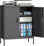 Homcom archiefkast - Staal - Zwart