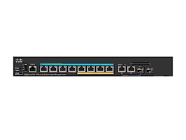 Cisco SG350X-8PMD - Switch - 8-poorts - Zwart