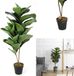 Merkloos HOME DECO FACTORY Kunststof Rubberplant - ø 14 x 98 cm - Groen