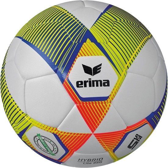 Erima Hybrid Lite 350g | Maat 5 - Wit/Geel/Rood/Blauw