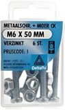 Deltafix M.schroef moer ck m6x50mm 6st
