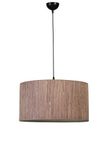 Opviq Elegante kroonluchter met metalen behuizing en bamboe cap, diameter 45 cm, verstelbare hoogte, E27-fitting, bruin en zwart, perfect voor moderne interieurs