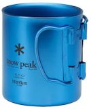 Snow Peak Dubbelwandige titanium mok 450 ml blauw