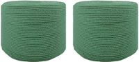 vidaXL Katoenen Touw 2 st 2 mm 100 m Groen 100% katoen