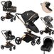 Corvance B.V. Poussette canne - Poussette canne - Poussette canne pliable - Poussette canne pliable - Poussette canne pliable nouveau-né - 3 en 1 - Marcheur pour bébé - Léger pour nouveau-né - Noir