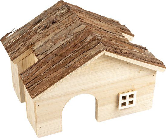 Duvo+ Houten Vila Knaagdier Speelgoed - 22x18x15cm - Dennenhout