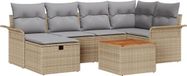 vidaXL Banc de jardin 2 places Beige Polyrattan