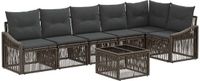 vidaXL - Tuinbank - Set - 7 - st - Grijs - poly - rattan