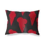 BonaMaison Rood-Zwart Decoratieve Kussensloop, Kussenhoezen Bank, Decoratieve Kussenhoesjes, Kussensloop; Sofa, Slaapkamer, Kantoor, Auto 45x60 Cm - Ontworpen en vervaardigd in Turkije
