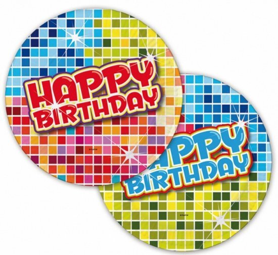 Folat Happy Birthday party bordjes 6 stuks