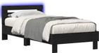 vidaXL Bedframe Zwart Eiken 80 x 200 cm Bewerkt Hout