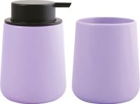 MSV Malmo Bathroom Set - Ceramic - Lilac Purple