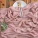 Goodivery Chemin de table mousseline vieux rose 4 m x 80 cm