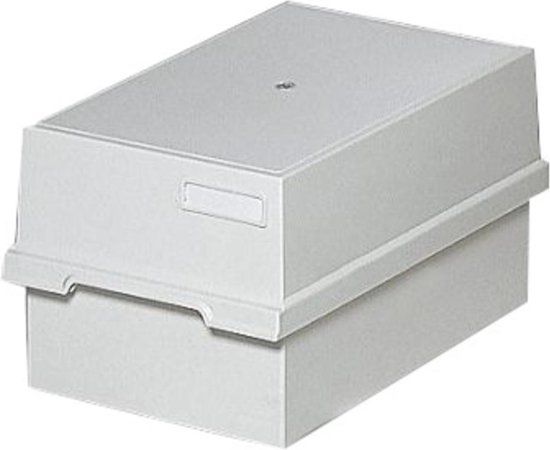 Exacompta A4 Long Plastic Card Index - Grey