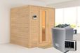 Karibu Mojave Sauna Porte Économe en Énergie Poêle Biomasse 9 kW Commande Externe
