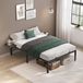 Vasagle Bed – 140×200 cm – Met metalen opbergplanken – Zilvergrijs