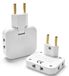 Prise plate - Lot de 2 - 16 A/250 V - Prise plate avec 3