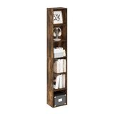 Furinno Luder Boekenkast met 6 niveaus, open plank, amber grenen