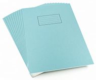 Silvine EX114 Plain Oefenboek - Blauw (Pack van 10), A4 (210x297mm)