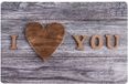 Merkloos Placemats I love you - 29 x 44 cm - grijs