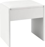 Juskys Houten Kaptafelkruk / Kruk Melly - Wit - 40 x 30 x 43 cm