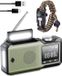 ODESSEY Radio d'urgence Solaire à Manivelle - 10.000mAh Powerbank - avec Bluetooth - Lampe de poche - Radio portable - Kit d'urgence