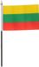 Merkloos / Sans marque Shoppartners Bv Litouwen - mini vlaggetje van 10 x 15 cm op stokje - Landen vlag - H27 cm - polyester