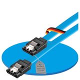 Sonero SATA III 6 Gb/s datakabel, 0,30 m, blauw